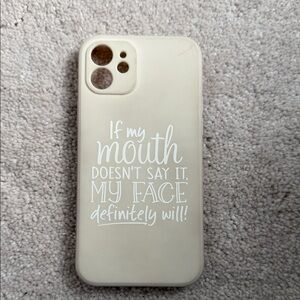 SHEIN Cream Phone Case with Fun Quote